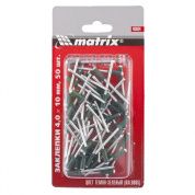 Заклепки 4.0 х 10 мм RAL 6005 (темно-зеленый), 50 шт. Matrix 40684