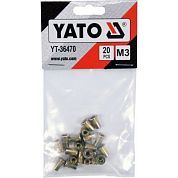 Заклепки резьбовые стальные М3, 20шт YATO YT-36470 купить в интернет магазине zaklepochnik.by